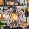 Koyoto hanging light, globe light, pendant light Amber, clear, Smoke-coloured, 6-light sources