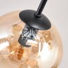 Koyoto ceiling light, globe light 81 cm Amber, clear, Smoke-coloured, 10-light sources