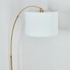 Bassagoda floor lamp, Arch lamps brass, black, 1-light source, Fabric shade