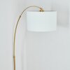 Bassagoda floor lamp, Arch lamps brass, black, 1-light source, Fabric lampshade