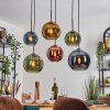 Koyoto hanging light, globe light, pendant light blue, gold, green, coppery, 6-light sources
