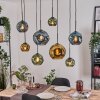 Ripoll hanging light, globe light, pendant light Ecru, black, 8-light sources