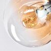Gastor ceiling light, globe light Amber, clear, Smoke-coloured, 8-light sources