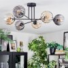 Koyoto ceiling light, globe light 78 cm Amber, clear, Smoke-coloured, 6-light sources