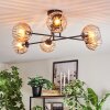 Koyoto ceiling light, globe light 78 cm Amber, clear, 6-light sources