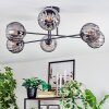 Koyoto ceiling light, globe light 78 cm Smoke-coloured, 6-light sources