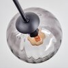 Koyoto ceiling light, globe light 78 cm Smoke-coloured, 6-light sources