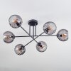 Koyoto ceiling light, globe light 78 cm Smoke-coloured, 6-light sources
