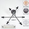 Koyoto ceiling light, globe light 78 cm Amber, clear, Smoke-coloured, 6-light sources
