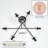 Koyoto ceiling light, globe light 78 cm Amber, 6-light sources