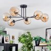 Koyoto ceiling light, globe light 78 cm Amber, 6-light sources