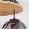 Koyoto ceiling light, globe light Ecru, black, 3-light sources