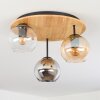 Koyoto ceiling light, globe light 40 cm Ecru, black, 3-light sources