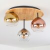 Koyoto ceiling light, globe light 50 cm Ecru, black, 3-light sources