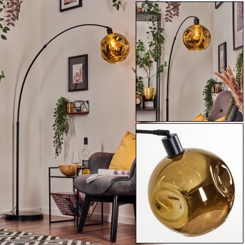 Ripoll globe light, floor lamp, Arch lamps black, 1-light source