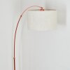 Bassagoda floor lamp, Arch lamps copper, black, 1-light source, Fabric lampshade