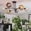 Ripoll ceiling light, globe light Amber, clear, Smoke-coloured, 6-light sources