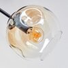 Ripoll ceiling light, globe light Amber, clear, Smoke-coloured, 6-light sources