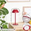Laken Outdoor table lamp, bathroom light, table lamp LED red, 1-light source