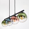 Gastor hanging light, globe light, pendant light blue, green, clear, coppery, 4-light sources