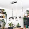 Koyoto hanging light, globe light, pendant light clear, Smoke-coloured, 4-light sources