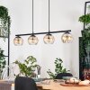 Koyoto hanging light, globe light, pendant light Amber, clear, 4-light sources