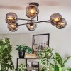 Ripoll ceiling light, globe light Smoke-coloured, 6-light sources