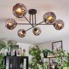 Ripoll ceiling light, globe light Smoke-coloured, 6-light sources