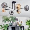 Ripoll ceiling light, globe light Amber, Smoke-coloured, 6-light sources