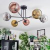 Ripoll ceiling light, globe light gold, clear, coppery, Smoke-coloured, 6-light sources