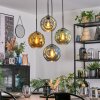 Ripoll hanging light, globe light, Cluster pendant lamp blue, gold, green, 4-light sources