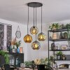 Ripoll hanging light, globe light, Cluster pendant lamp blue, gold, green, 4-light sources