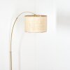 Sabadim floor lamp, Arch lamps brass, black, 1-light source, Fabric lampshade
