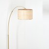 Sabadim floor lamp, Arch lamps brass, black, 1-light source, Fabric shade