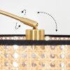 Ramila floor lamp, Arch lamps brass, black, 1-light source, Fabric lampshade