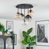 Koyoto ceiling light, globe light 45 cm Amber, clear, Smoke-coloured, 5-light sources