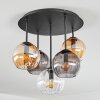 Koyoto ceiling light, globe light 45 cm Amber, clear, Smoke-coloured, 5-light sources