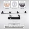 Koyoto hanging light, globe light, pendant light Amber, clear, Smoke-coloured, 4-light sources