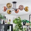 Ripoll ceiling light, globe light gold, clear, coppery, 6-light sources