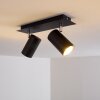 Ceiling Light Zuoz black, 2-light sources