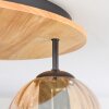 Koyoto ceiling light, globe light Ecru, black, 3-light sources