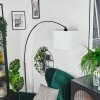 Soungou floor lamp, Arch lamps black, 1-light source, Fabric shade