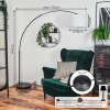 Soungou floor lamp, Arch lamps black, 1-light source, Fabric shade