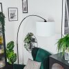 Bassagoda floor lamp, Arch lamps black, 1-light source, Fabric lampshade