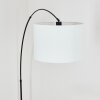 Bassagoda floor lamp, Arch lamps black, 1-light source, Fabric lampshade