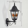 Hongkong outdoor wall light, wall light black, 1-light source