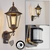 Hongkong outdoor wall light, wall light brown, gold, 1-light source, Motion sensor
