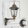 Hongkong outdoor wall light, wall light brown, gold, 1-light source, Motion sensor