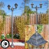 Naofe lamp post, path light black, silver, 2-light sources