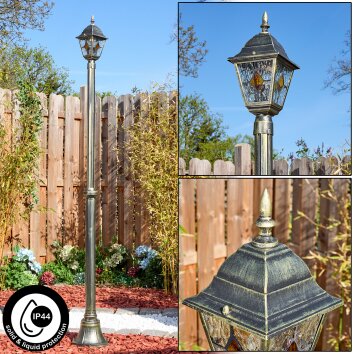 Naofe lamp post, path light gold, black, 1-light source